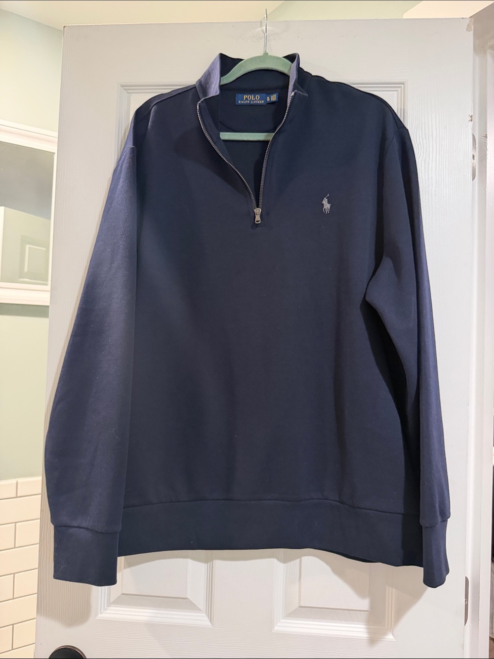 Polo by Ralph Lauren Men's Navy Half-Zip Pullover Sweater